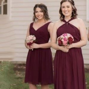 Maroon Tea Length Dress